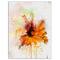Designart - Sunflower Drawing with Paint Splashes - Floral Canvas Art Print